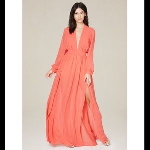 *Sold* Bebe Double split shorts gown.